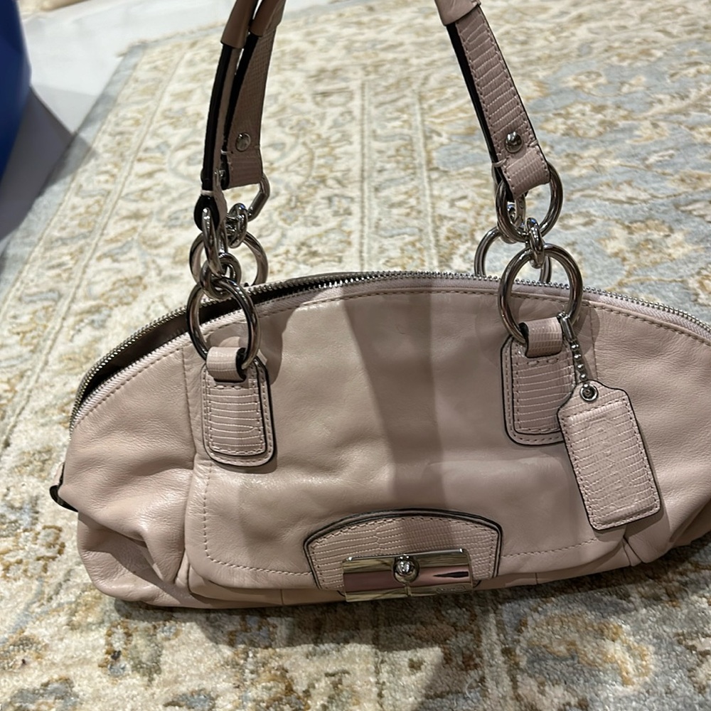 Coach Kristin domed satchel in soft Blush leather
